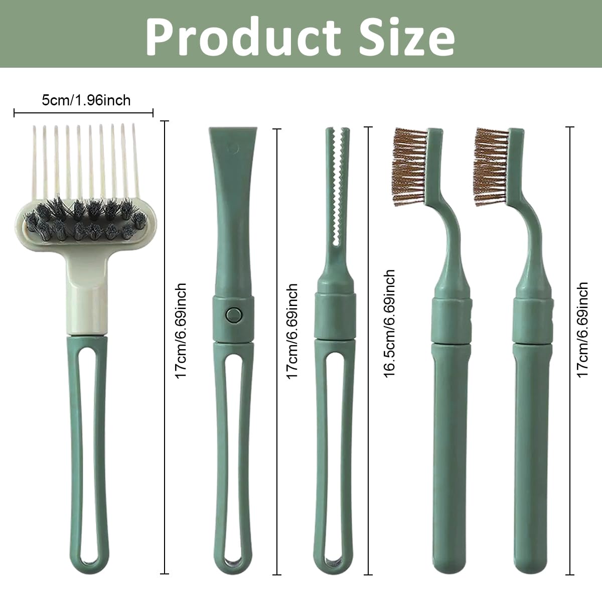MAYCREATE Hair Brush Cleaning Tool Comb Cleaning Brush Hair brush Cleaner Comb, 5-in-1 Hair Brush Cleaning Tool, Hair Brush Remover Rake for Removing Hair Dust,Home and Salon Use(Green) MAYCREATE Hair Brush Cleaning Tool Comb Cleaning Brush Hair brush Cleaner Comb, 5-in-1 Hair Brush Cleaning Tool, Hair Brush Remover Rake for Removing Hair Dust,Home and Salon Use(Green)
